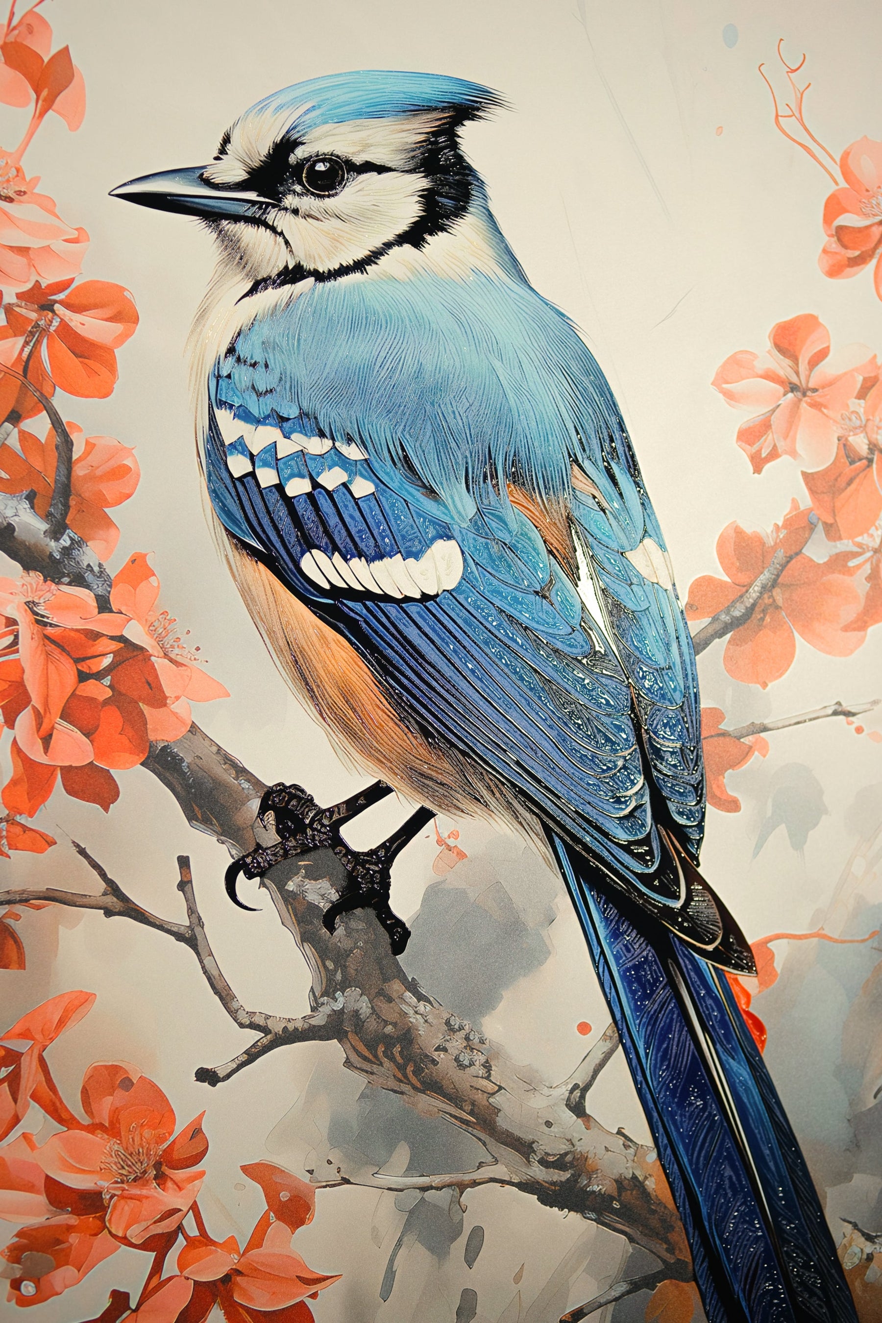 Safir Ezgisi – 3D Kabartmalı Parlak Lak Alüminyum Tablo