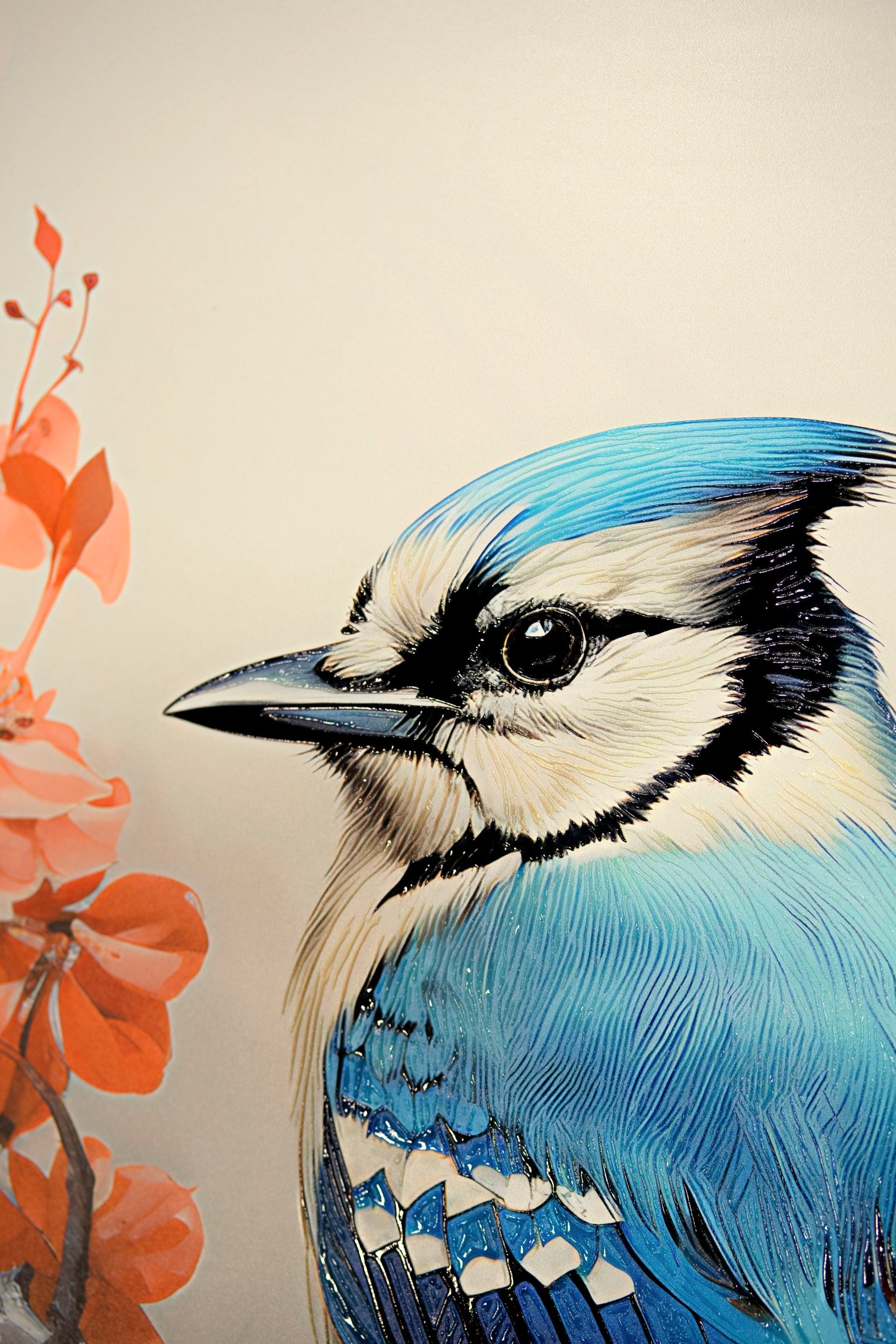 Safir Ezgisi – 3D Kabartmalı Parlak Lak Alüminyum Tablo