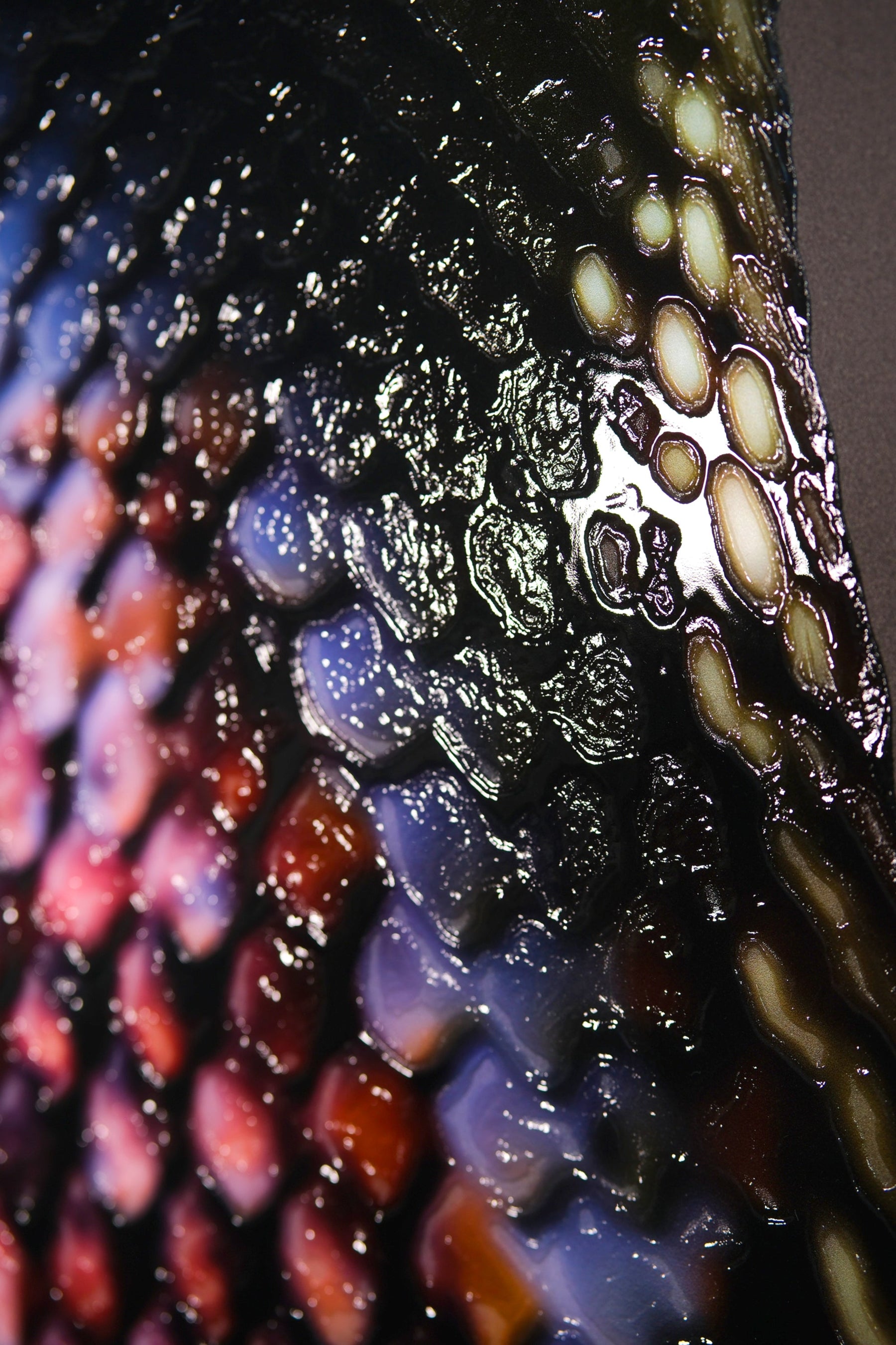 Siyah Zehir – 3D Kabartmalı Parlak Lak Alüminyum Tablo