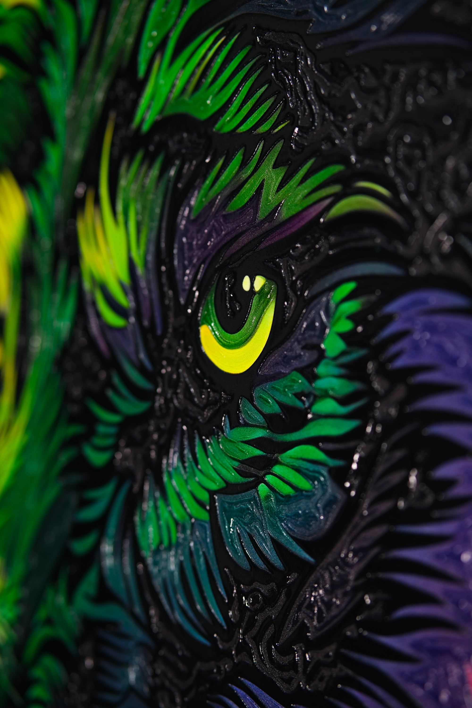 Alfa Kanopi – 3D Kabartmalı Parlak Lak Alüminyum Tablo