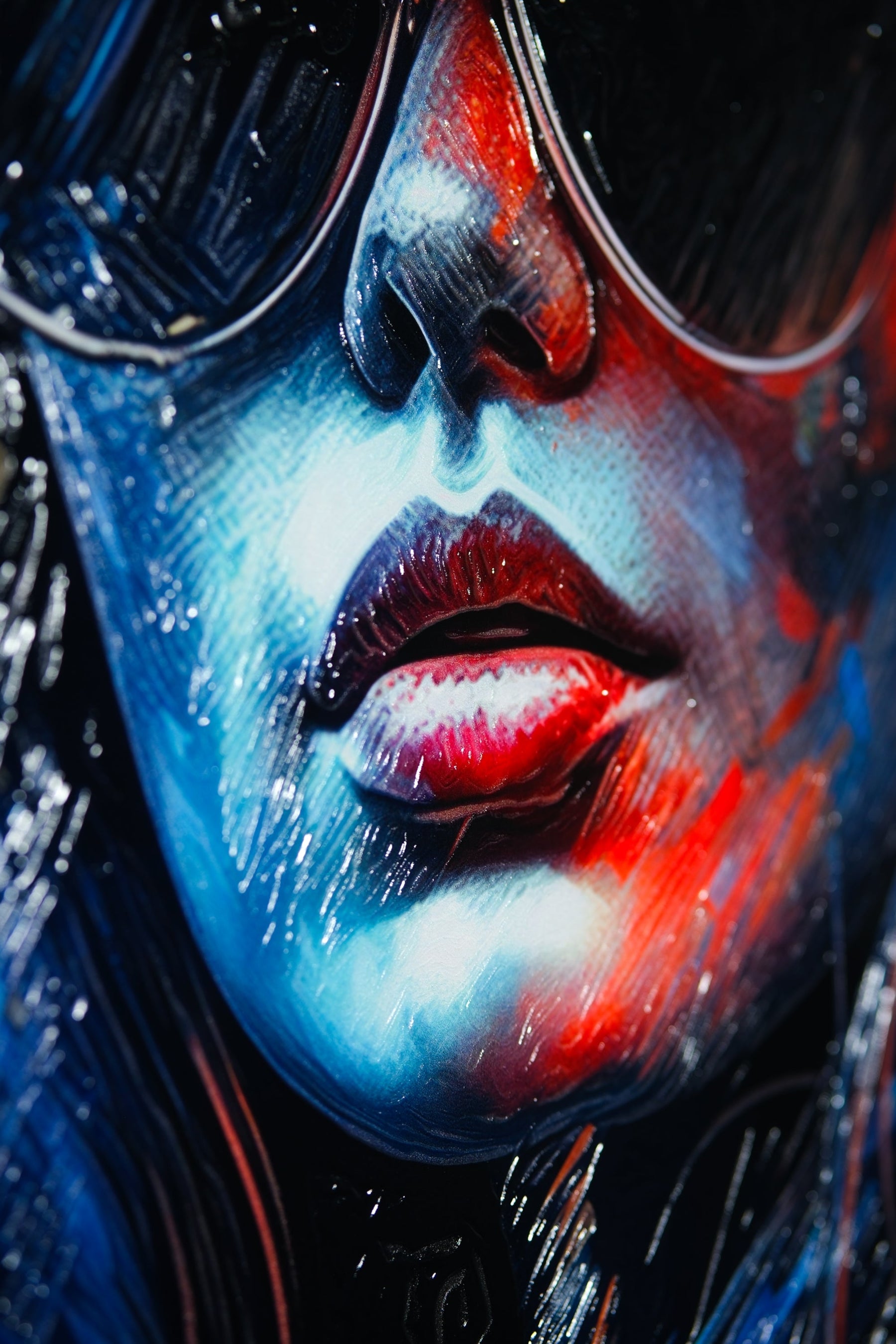 Pırıltı Ekolü Alüminyum Tablo | 3D Kabartma & Parlak Lak