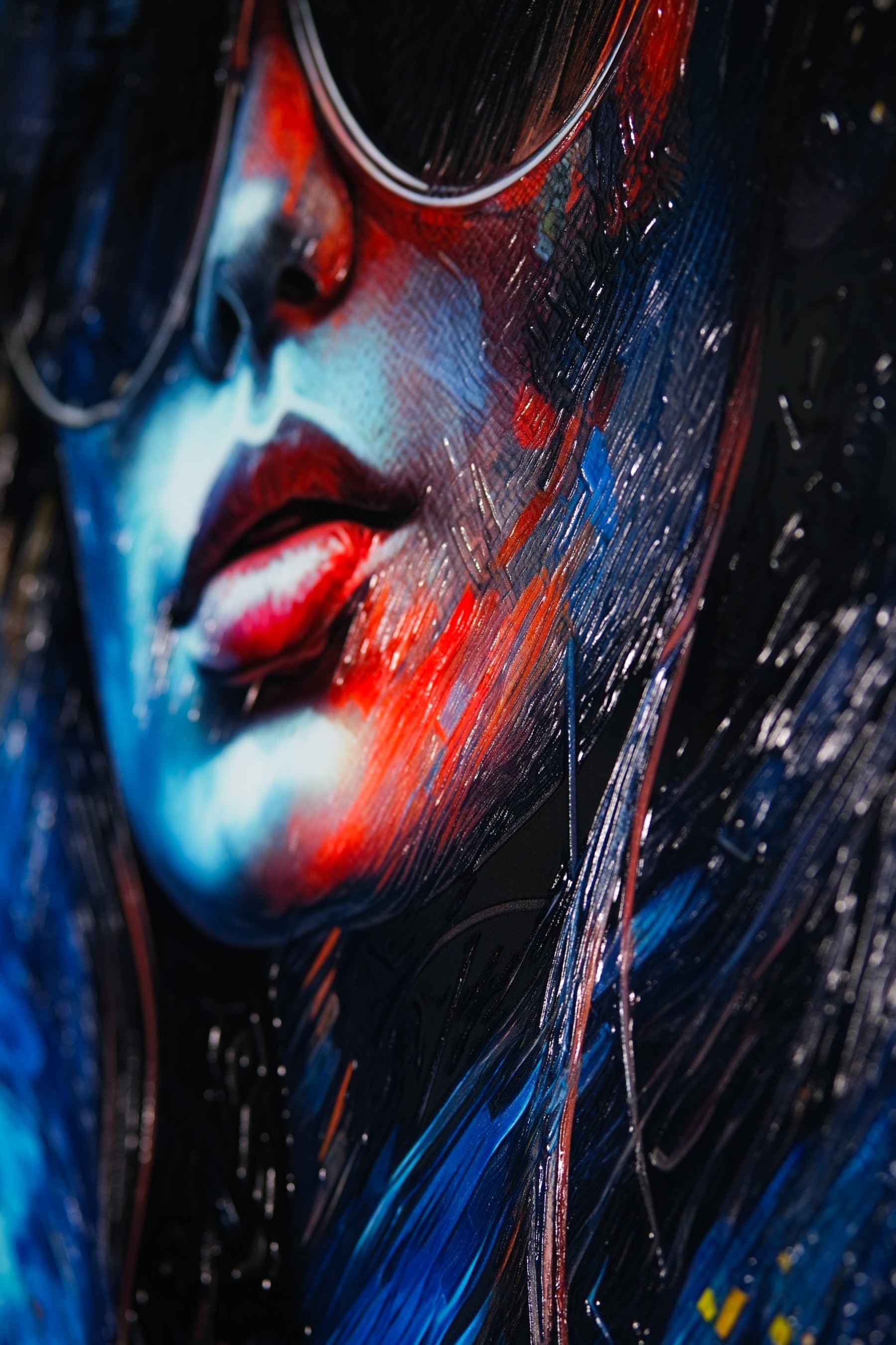 Pırıltı Ekolü Alüminyum Tablo | 3D Kabartma & Parlak Lak