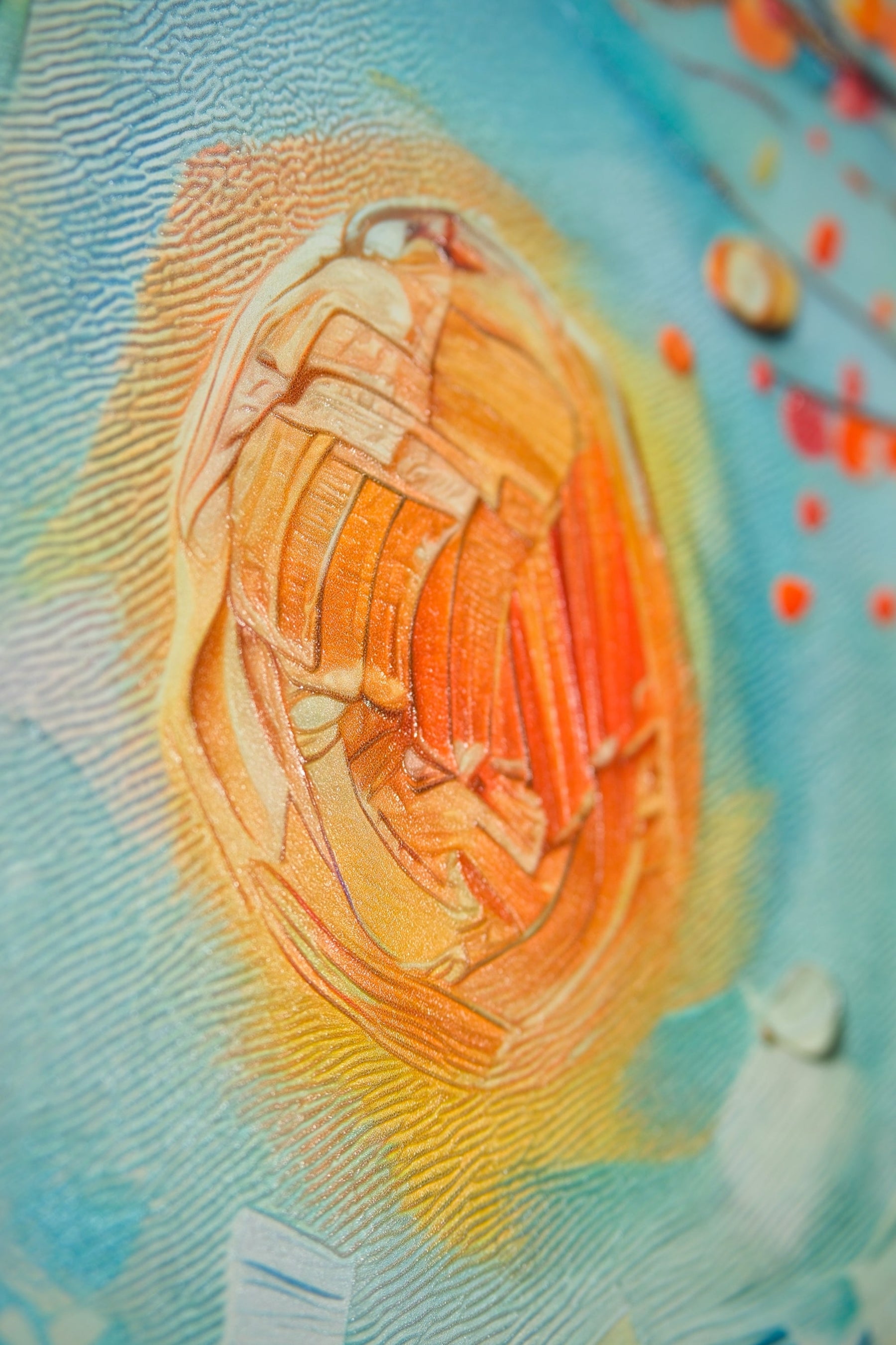 Dolunay Serenadı – 3D Kabartmalı Parlak Lak Alüminyum Tablo