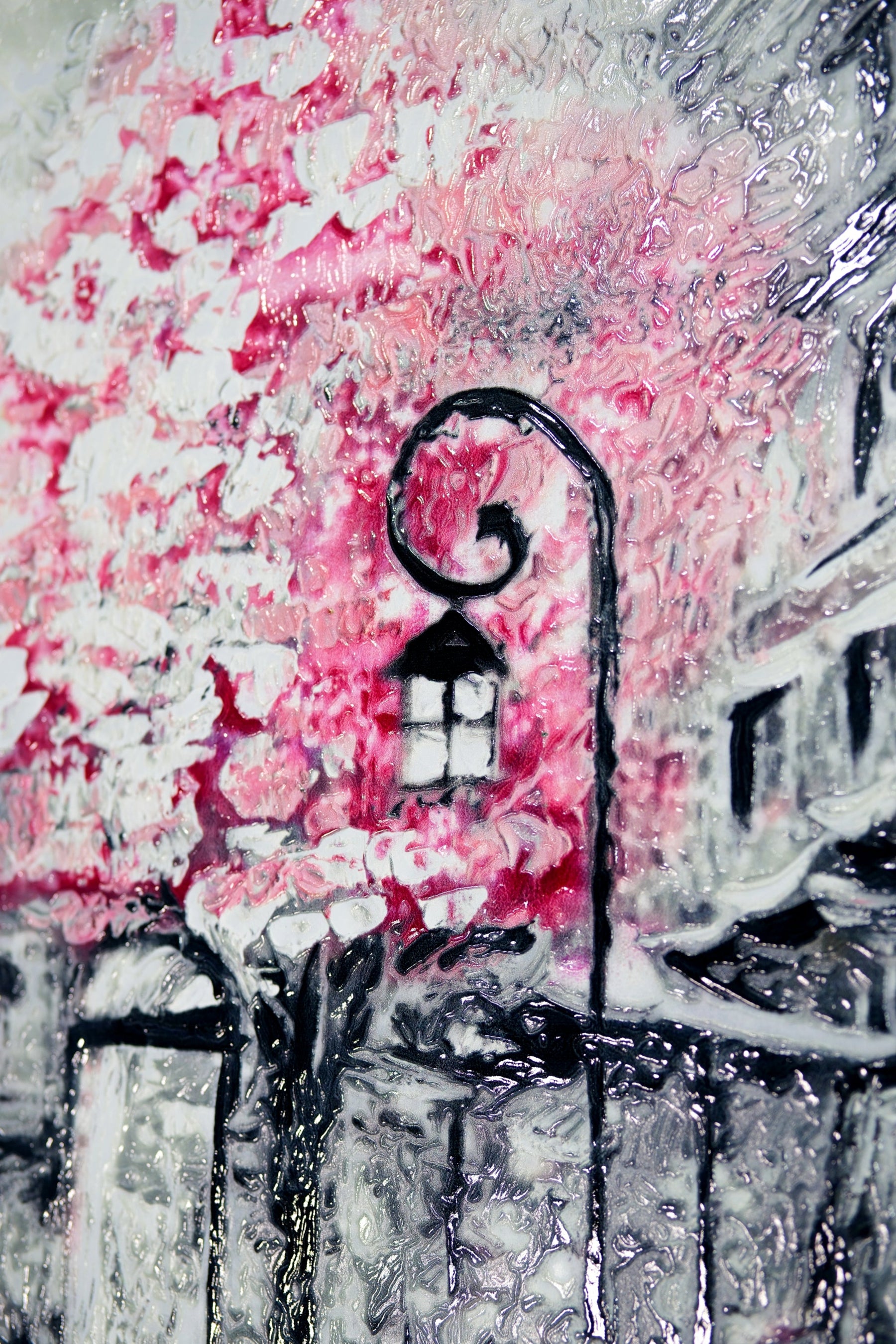 Paris in Bloom – 3D Kabartmalı, Yüksek Parlak Laklı Alüminyum Tablo