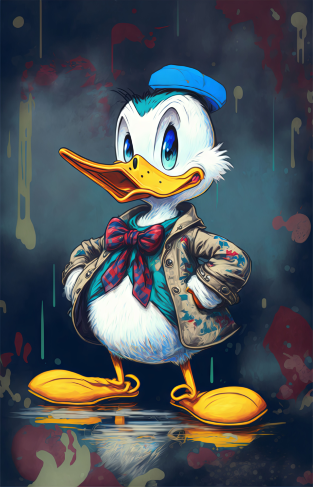 Donald Duck Cam Tablo || Tasarımcı Koleksiyonu