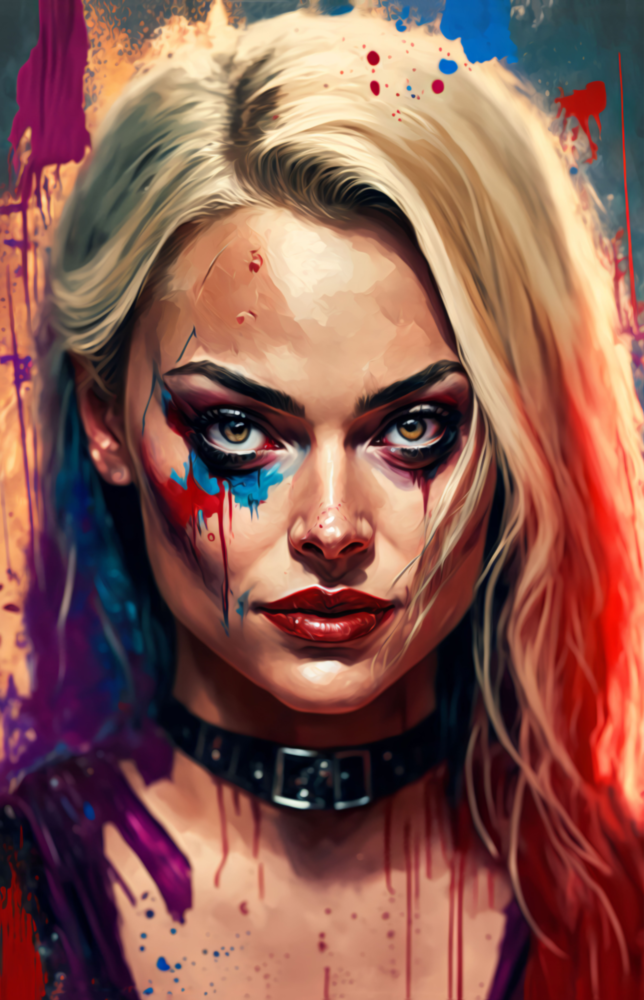 Harley Quinn Cam Tablo || Tasarımcı Koleksiyonu