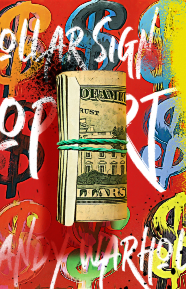 Andy Warhol ve Bankroll Cam Tablo || Tasarımcı Koleksiyonu
