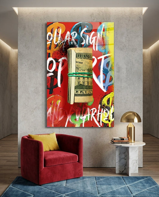 Pop Sanat Efsanesi Cam Tablo || Tasarımcı Koleksiyonu
