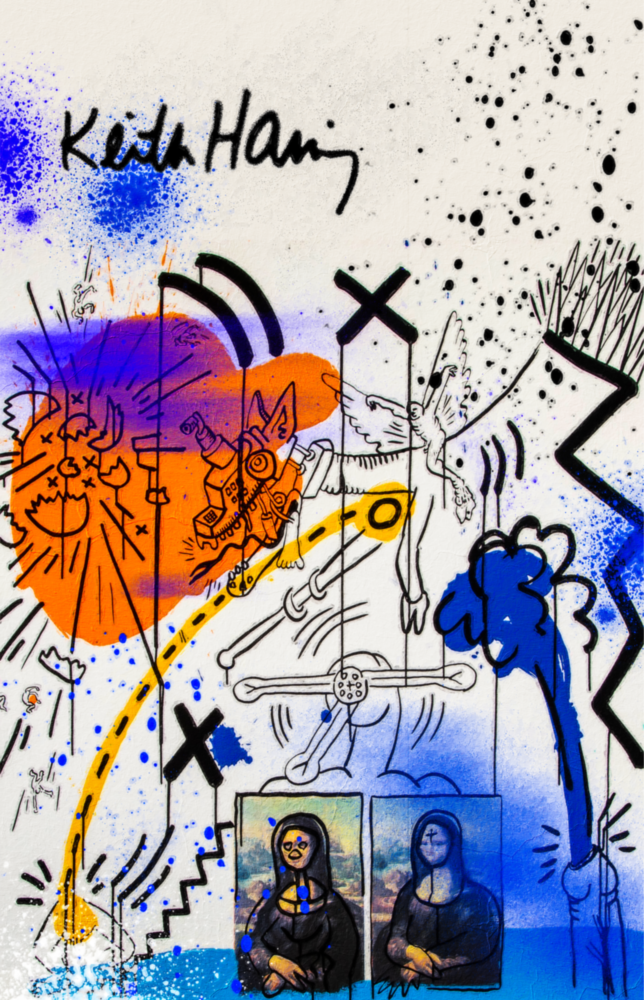 Keith Haring'in tarzı Cam Tablo || Tasarımcı Koleksiyonu