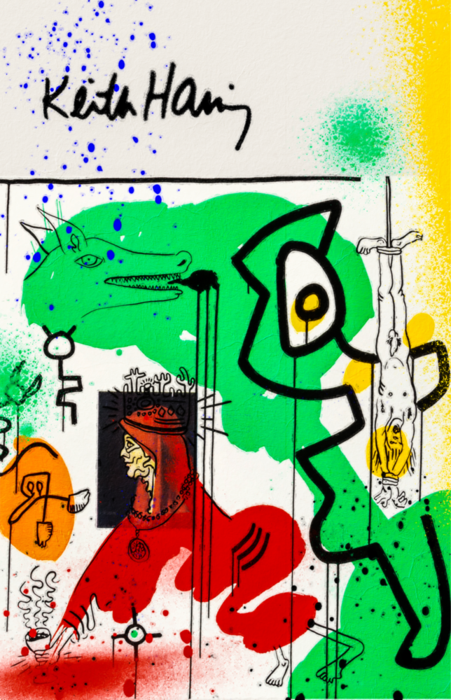 Keith Haring'in tarzı Cam Tablo || Tasarımcı Koleksiyonu