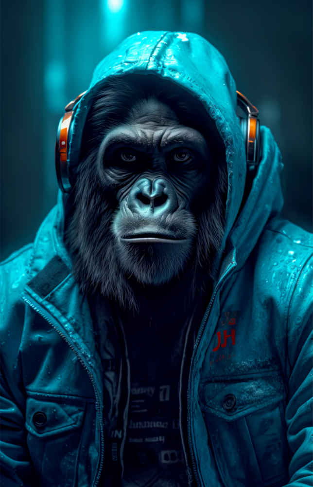 Müzik ve Maymun Cam Tablo || Tasarımcı Koleksiyonu