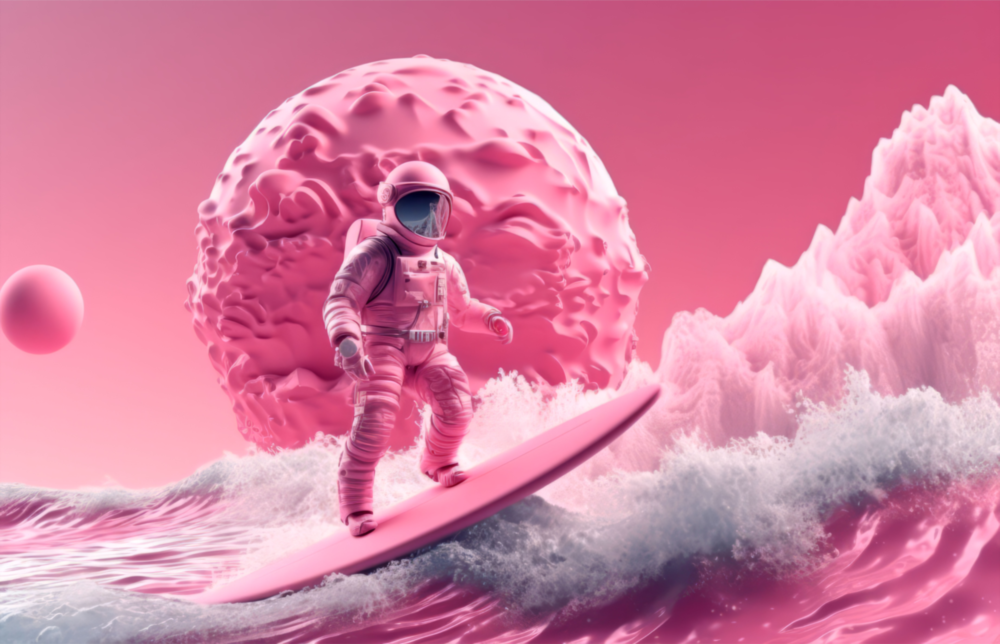 Pinky Space Cam Tablo || Tasarımcı Koleksiyonu