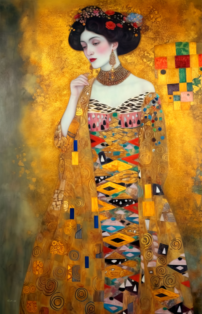 Klimt Tarzı Cam Tablo || Tasarımcı Koleksiyonu