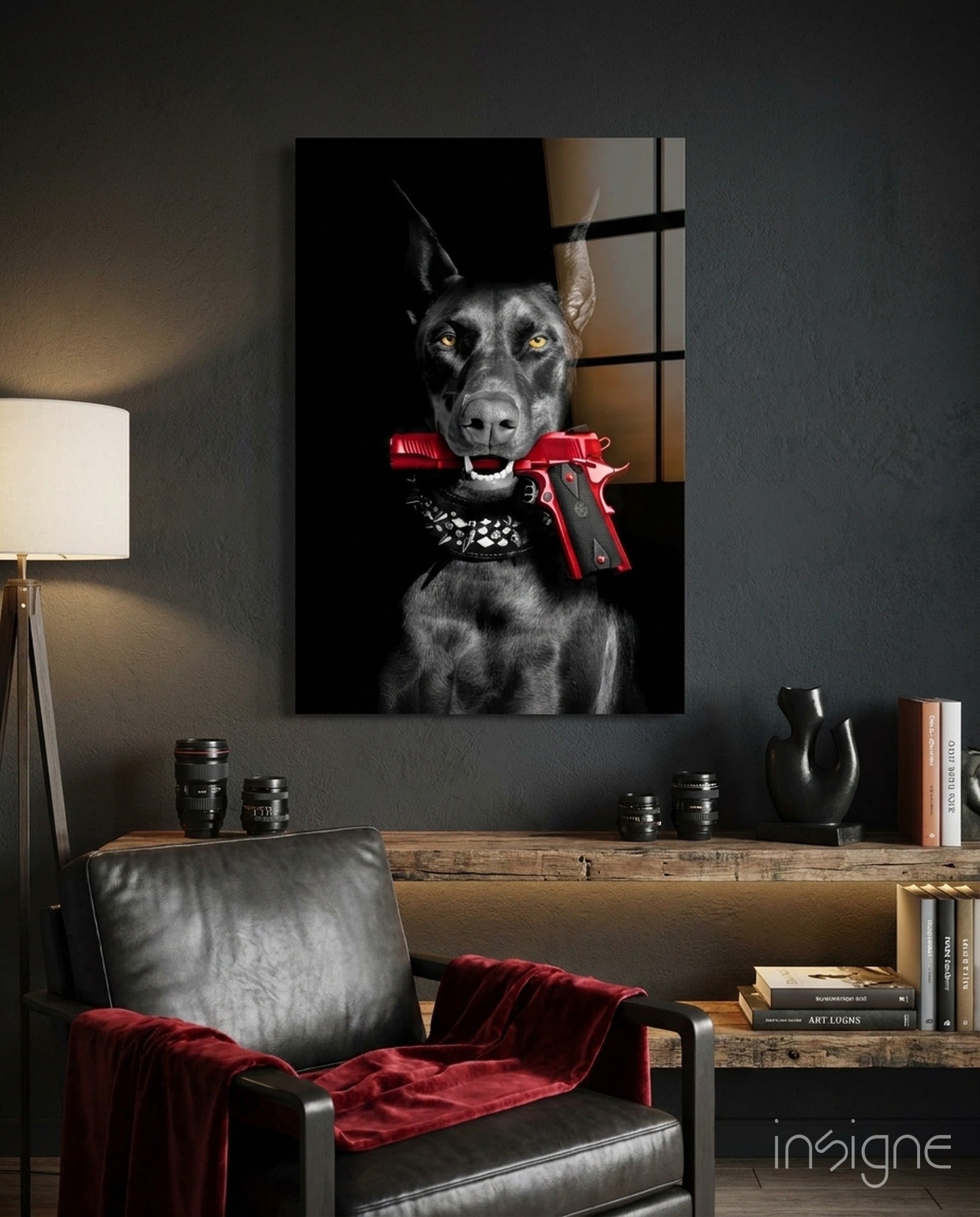 Av Köpeği Cam Tablo || Tasarımcı Koleksiyonu