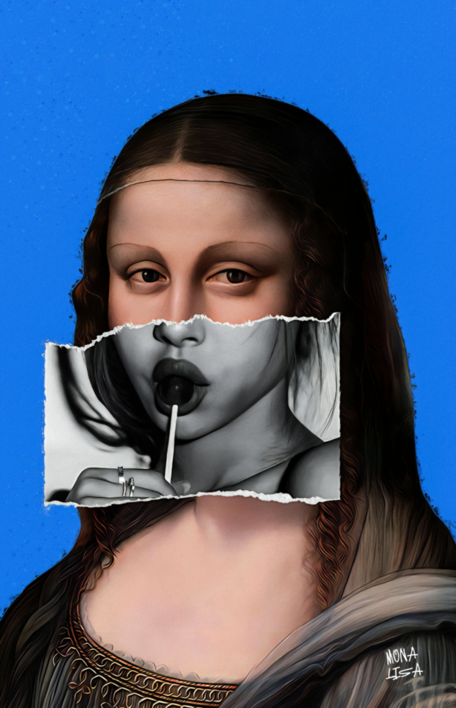 Çağdaş Mona Lisa Cam Tablo || Tasarımcı Koleksiyonu