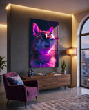 Gözlüklü Köpek Cam Tablo || Tasarımcı Koleksiyonu