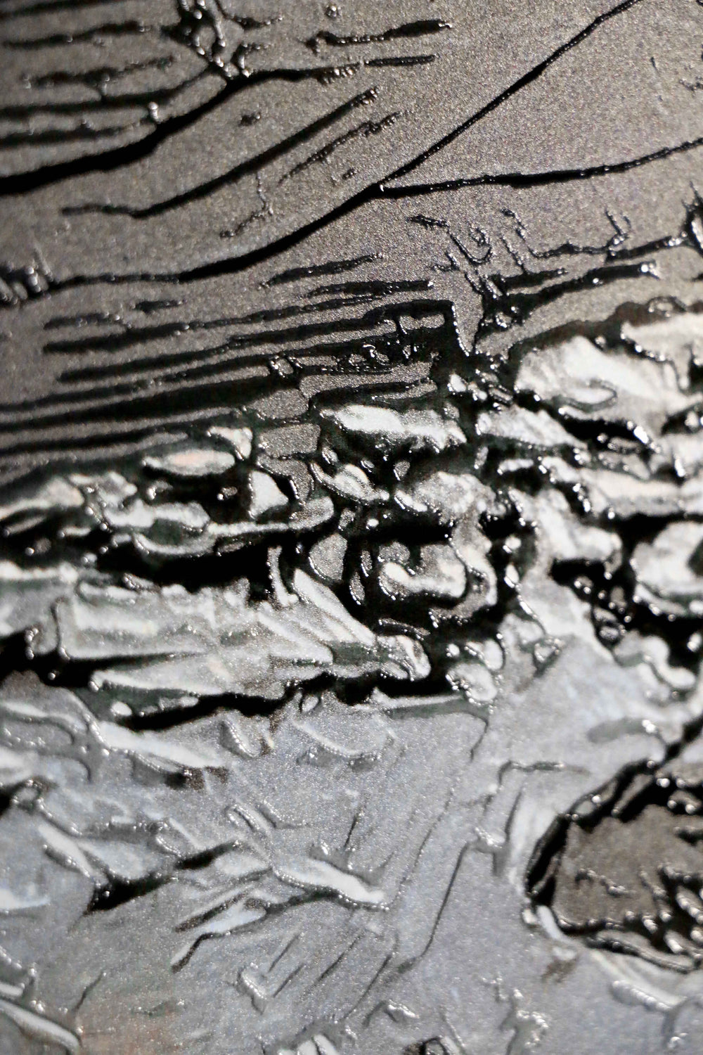 Titanium Terra Impasto — 3D Kabartmalı Premium Duvar Sanatı