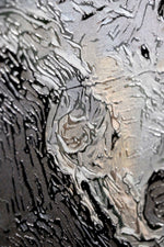 Titanium Terra Impasto — 3D Kabartmalı Premium Duvar Sanatı