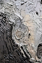 Titanium Terra Impasto — 3D Kabartmalı Premium Duvar Sanatı
