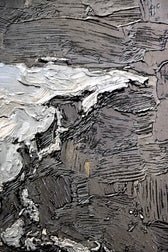 Titanium Terra Impasto — 3D Kabartmalı Premium Duvar Sanatı
