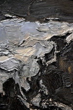 Titanium Terra Impasto — 3D Kabartmalı Premium Duvar Sanatı