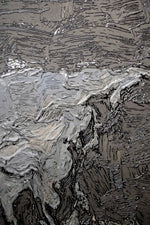 Titanium Terra Impasto — 3D Kabartmalı Premium Duvar Sanatı