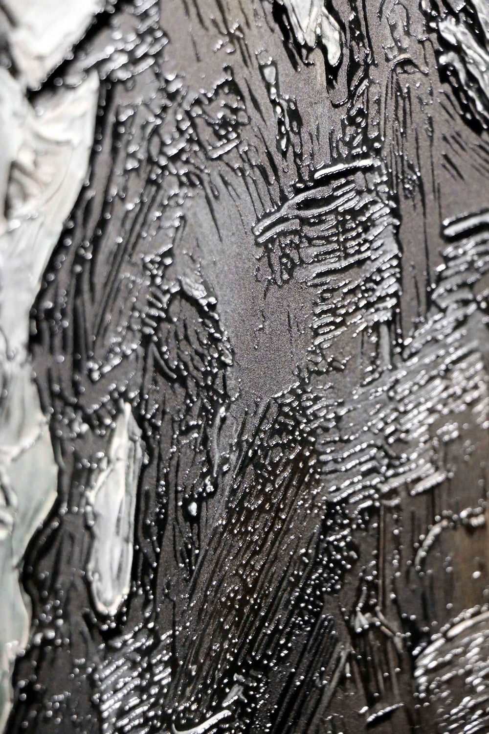 Titanium Terra Impasto — 3D Kabartmalı Premium Duvar Sanatı