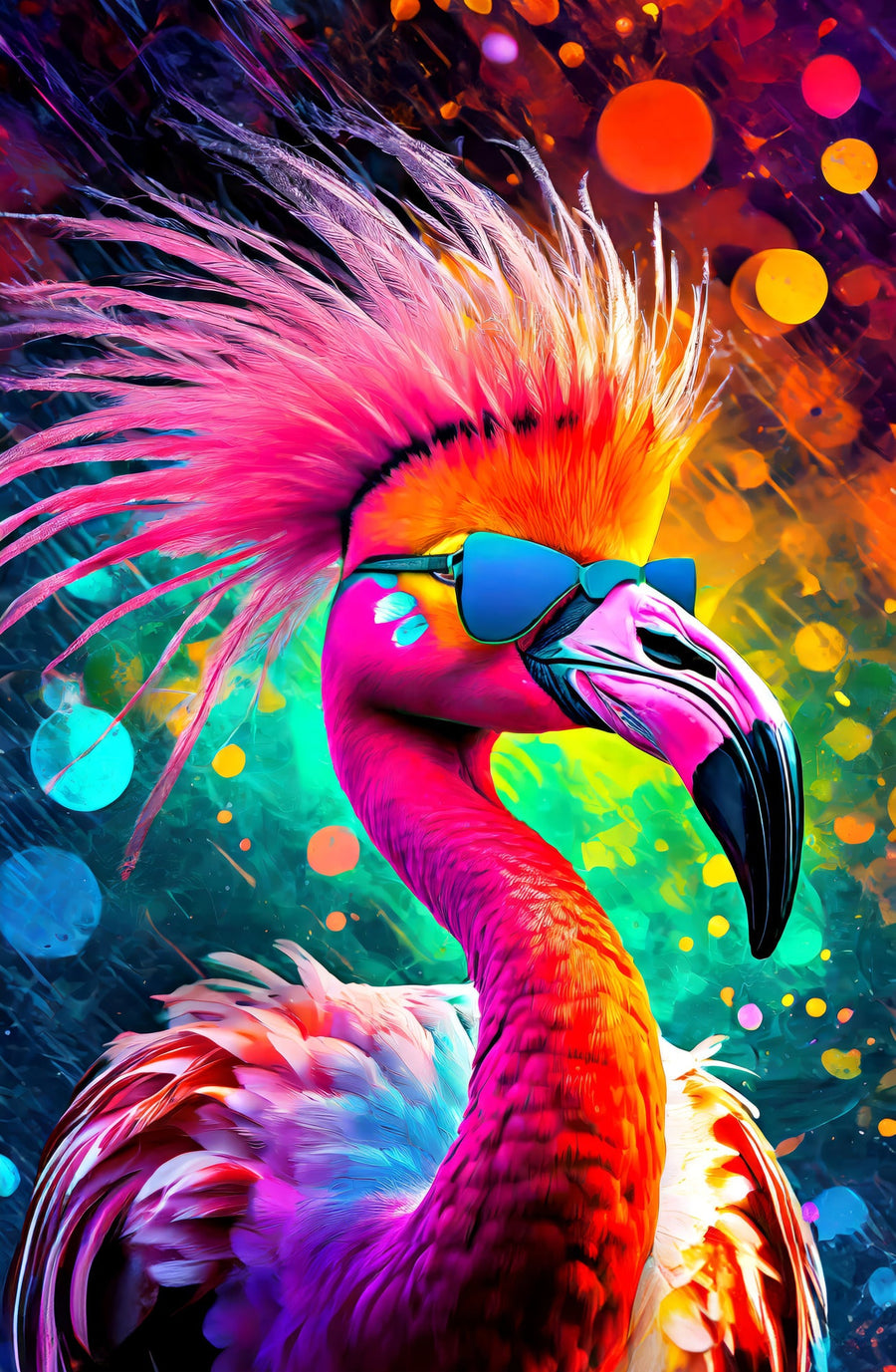 Flamingo Ritmi — 3D Kabartmalı Premium Duvar Sanatı