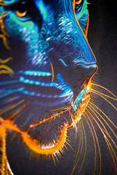 Neon Panther Pulse — 3D Kabartmalı Premium Duvar Sanatı