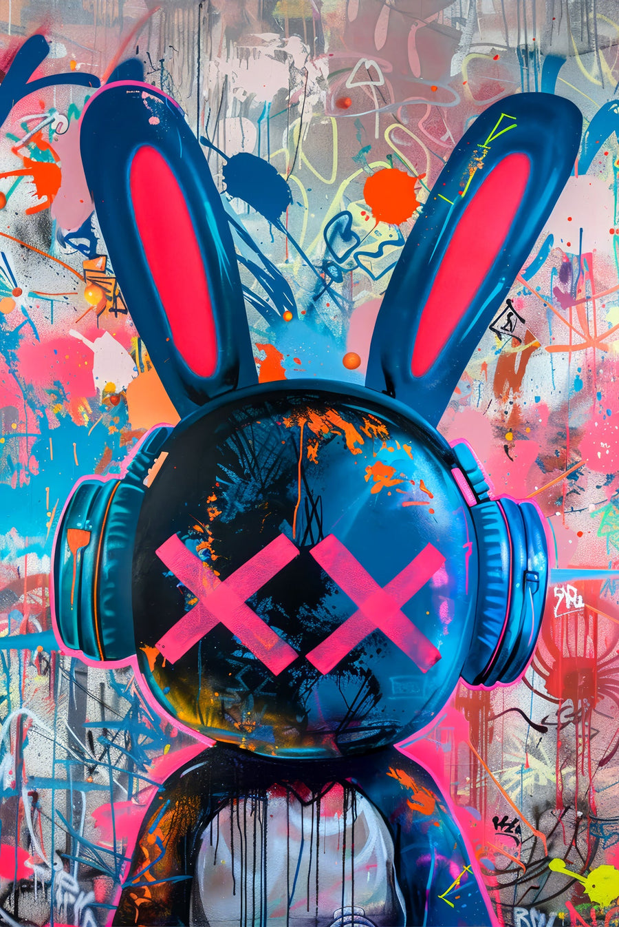 Urban Rebel Bot — 3D Kabartmalı Premium Duvar Sanatı