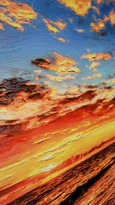 Tropic Dusk Symphony - Haptic 3D Embossed + High-Gloss Lacquer Print — 3D Kabartmalı Premium Duvar Sanatı