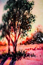 Lavender Sunset Tree — 3D Kabartmalı Premium Duvar Sanatı
