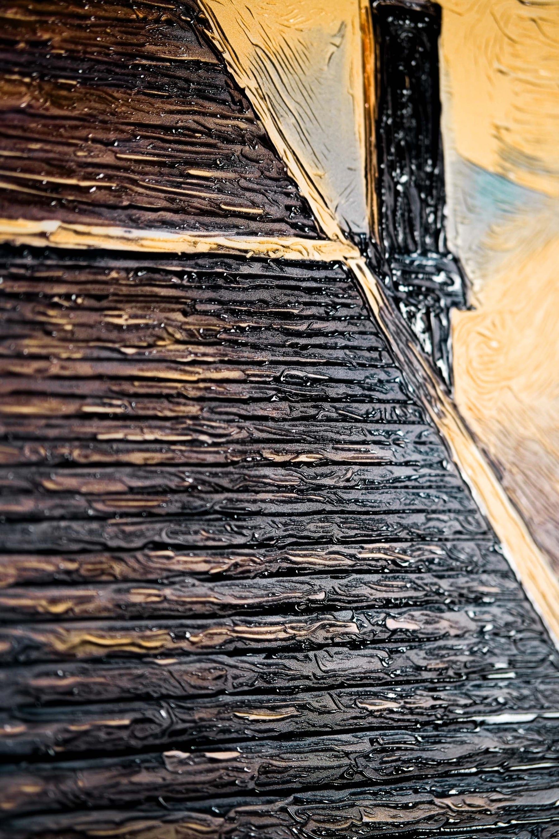 Alacakaranlık İskelesi — 3D Kabartmalı Premium Duvar Sanatı