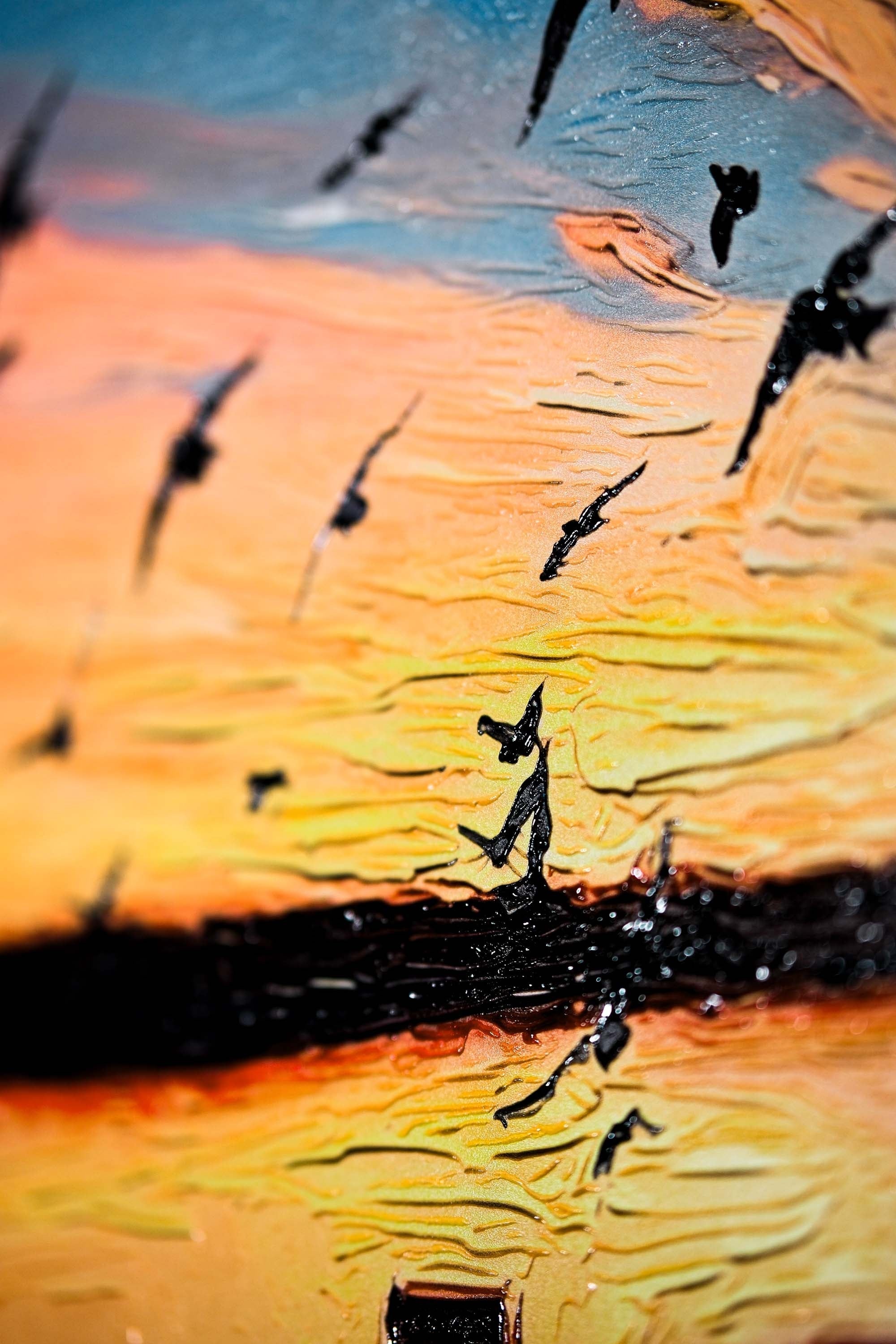 Alacakaranlık İskelesi — 3D Kabartmalı Premium Duvar Sanatı