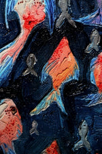 Cobalt Current Chorus — 3D Kabartmalı Premium Duvar Sanatı