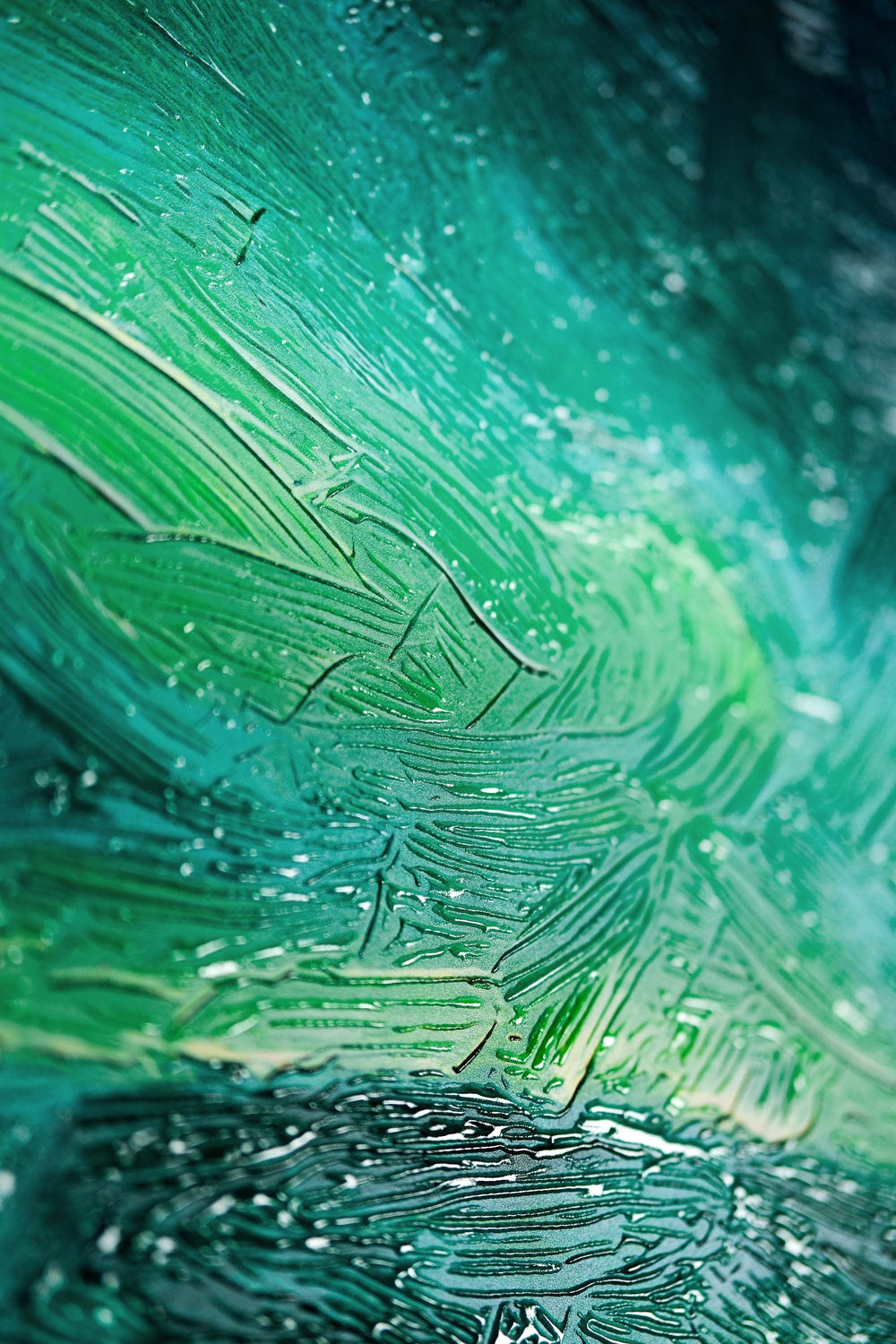 Arctic Aurora Cascade — 3D Kabartmalı Premium Duvar Sanatı