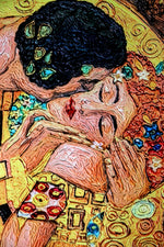 Gustav Klimt Öpücük — 3D Kabartmalı Premium Duvar Sanatı
