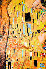 Gustav Klimt Öpücük — 3D Kabartmalı Premium Duvar Sanatı