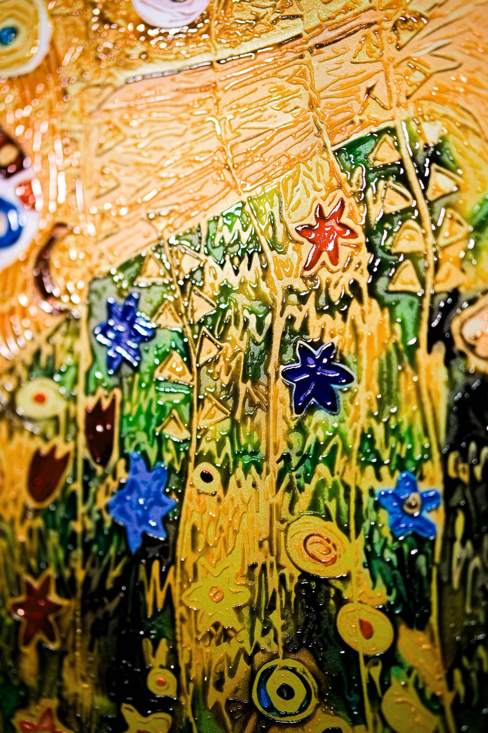 Gustav Klimt Öpücük — 3D Kabartmalı Premium Duvar Sanatı