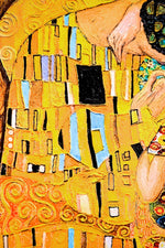 Gustav Klimt Öpücük — 3D Kabartmalı Premium Duvar Sanatı