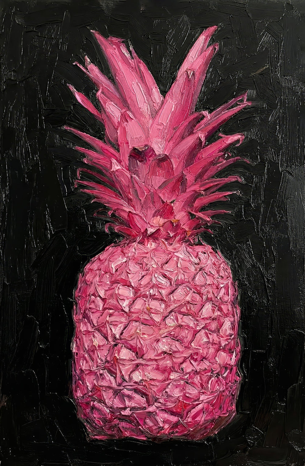 Elektrikli Ananas Ritmi — 3D Kabartmalı Premium Duvar Sanatı