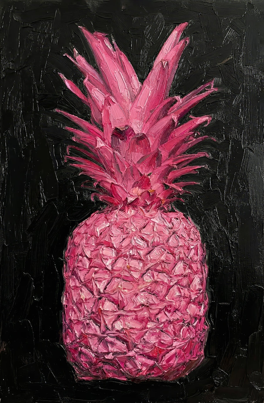 Elektrikli Ananas Ritmi — 3D Kabartmalı Premium Duvar Sanatı