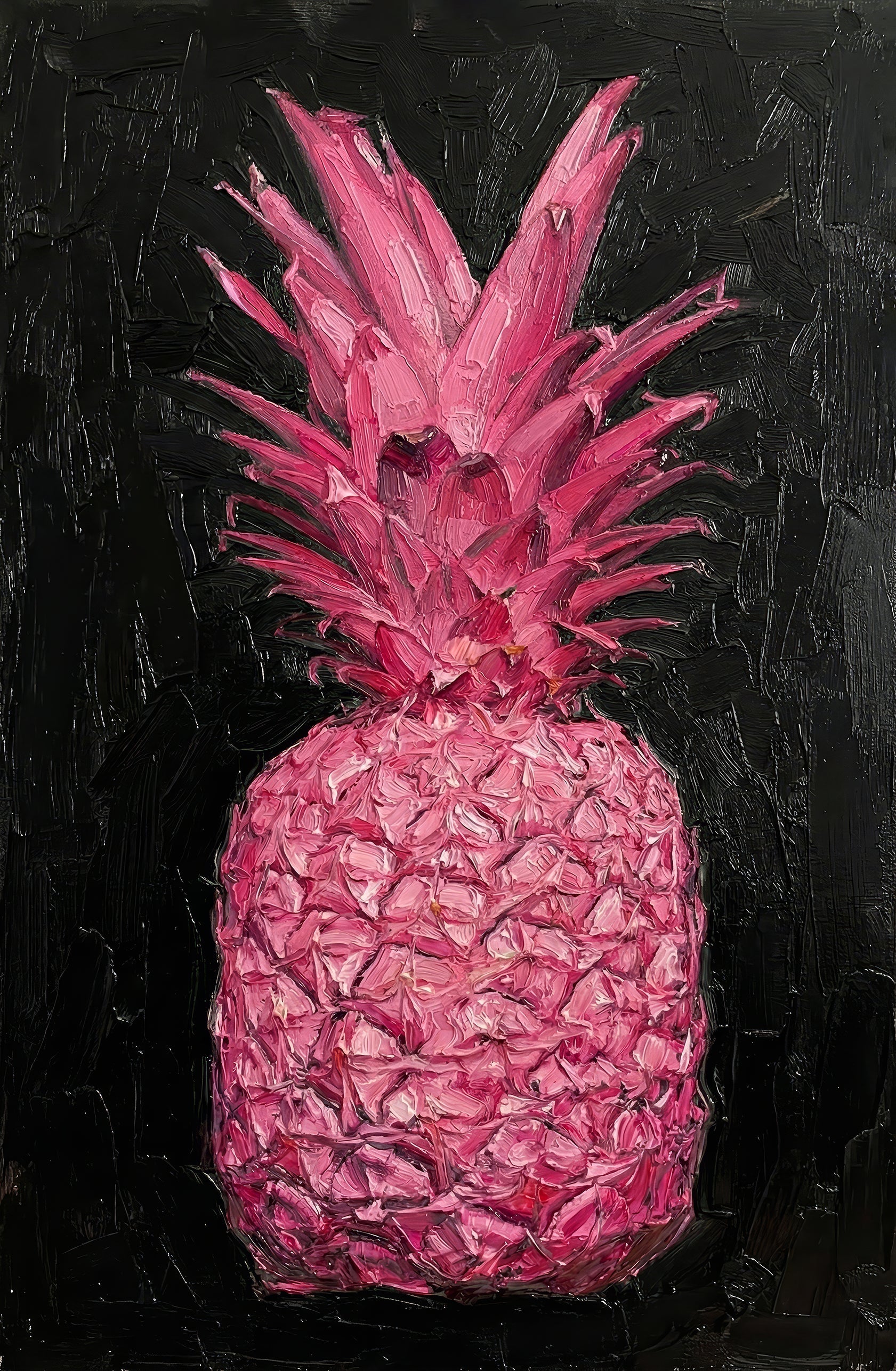 Elektrikli Ananas Ritmi — 3D Kabartmalı Premium Duvar Sanatı