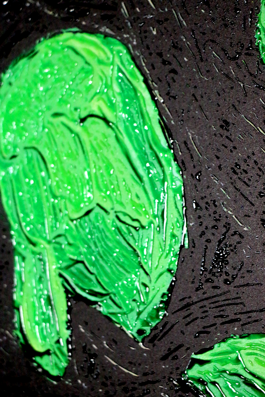 Zümrüt Sessizlik — 3D Kabartmalı Premium Duvar Sanatı