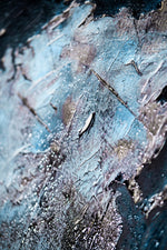 Sapphire Metallic Atlas — 3D Kabartmalı Premium Duvar Sanatı