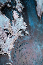 Sapphire Metallic Atlas — 3D Kabartmalı Premium Duvar Sanatı