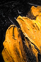 Gilded Obsidian Bloom — 3D Kabartmalı Premium Duvar Sanatı