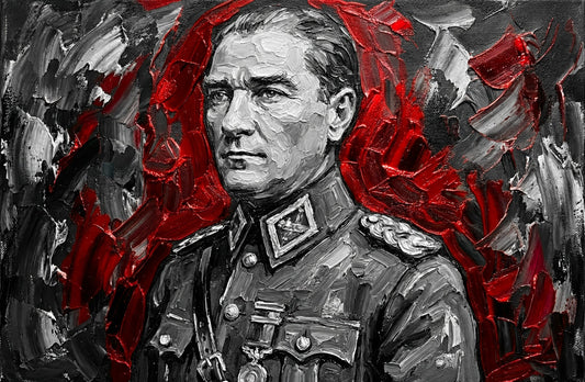 Atatürk — 3D Kabartmalı Premium Duvar Sanatı