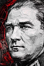 Atatürk — 3D Kabartmalı Premium Duvar Sanatı