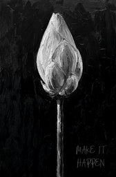 Monokrom Lotus Manifestosu — 3D Kabartmalı Premium Duvar Sanatı